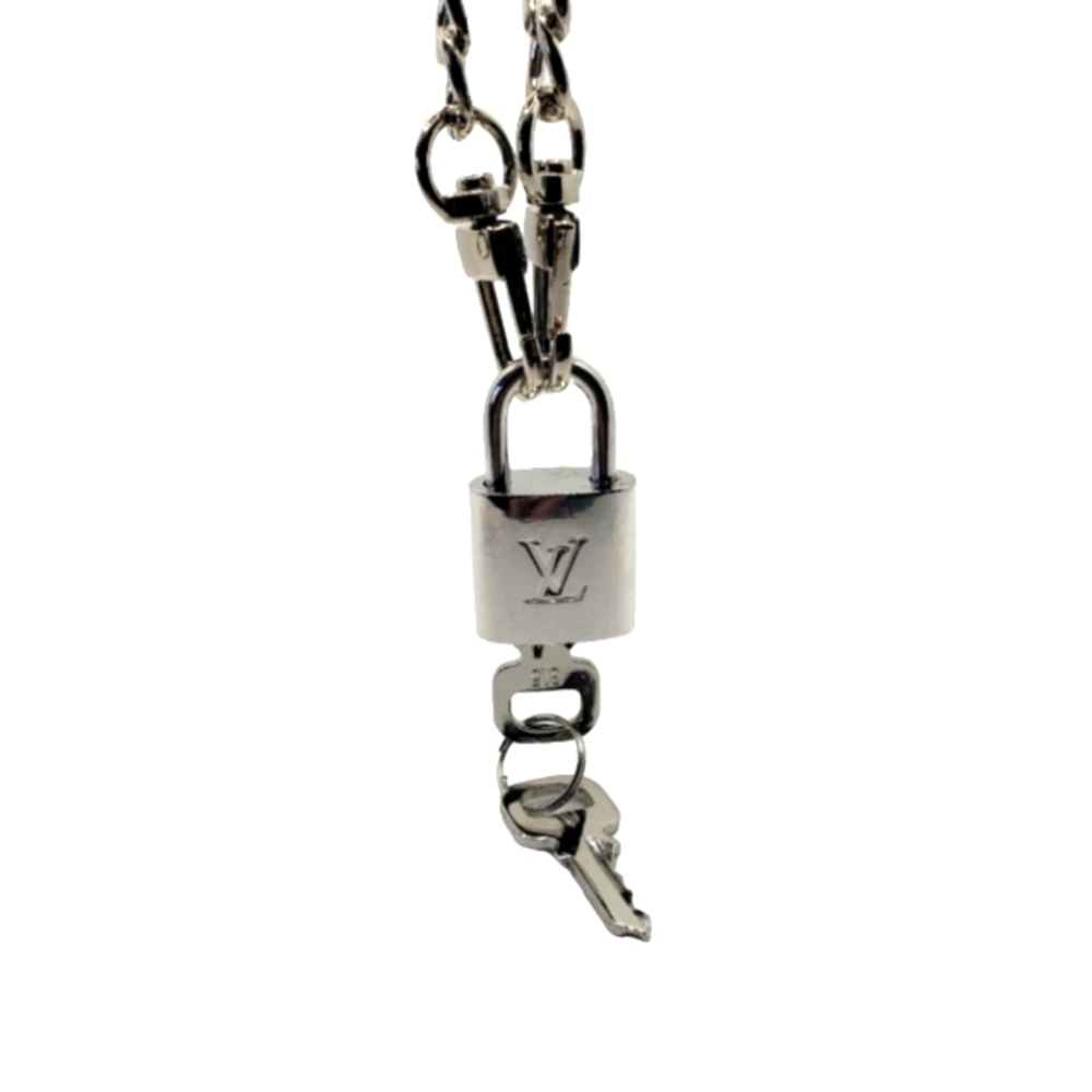 RARE Louis Vuitton #315 Silver Lock & 2 Keys  with  Unbranded Chain
